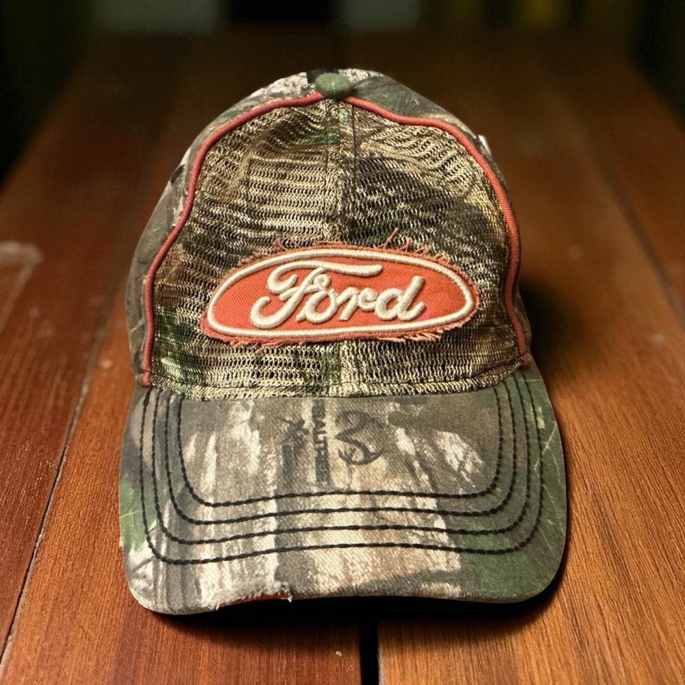 Ford Camouflage Cap with Red Logo